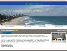 Tablet Screenshot of goldcoast-apartments.com.au